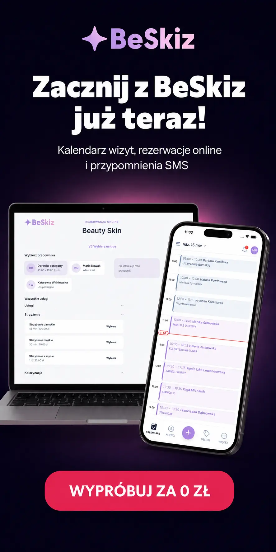 BeSkiz – aplikacja dla małego salonu beauty